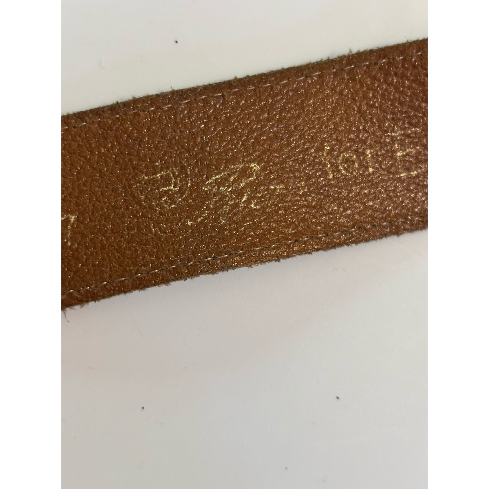 VTG MIMI DI N Gold Leaf Belt Green Snakeskin S M 80's - Picture 4 of 6